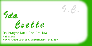 ida cselle business card